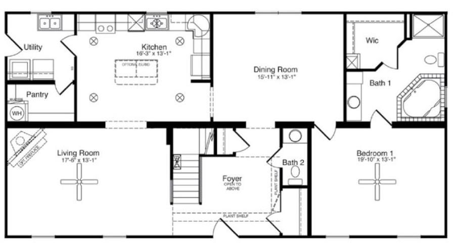 The Mayfield 2357 Square Foot Cape Floor Plan